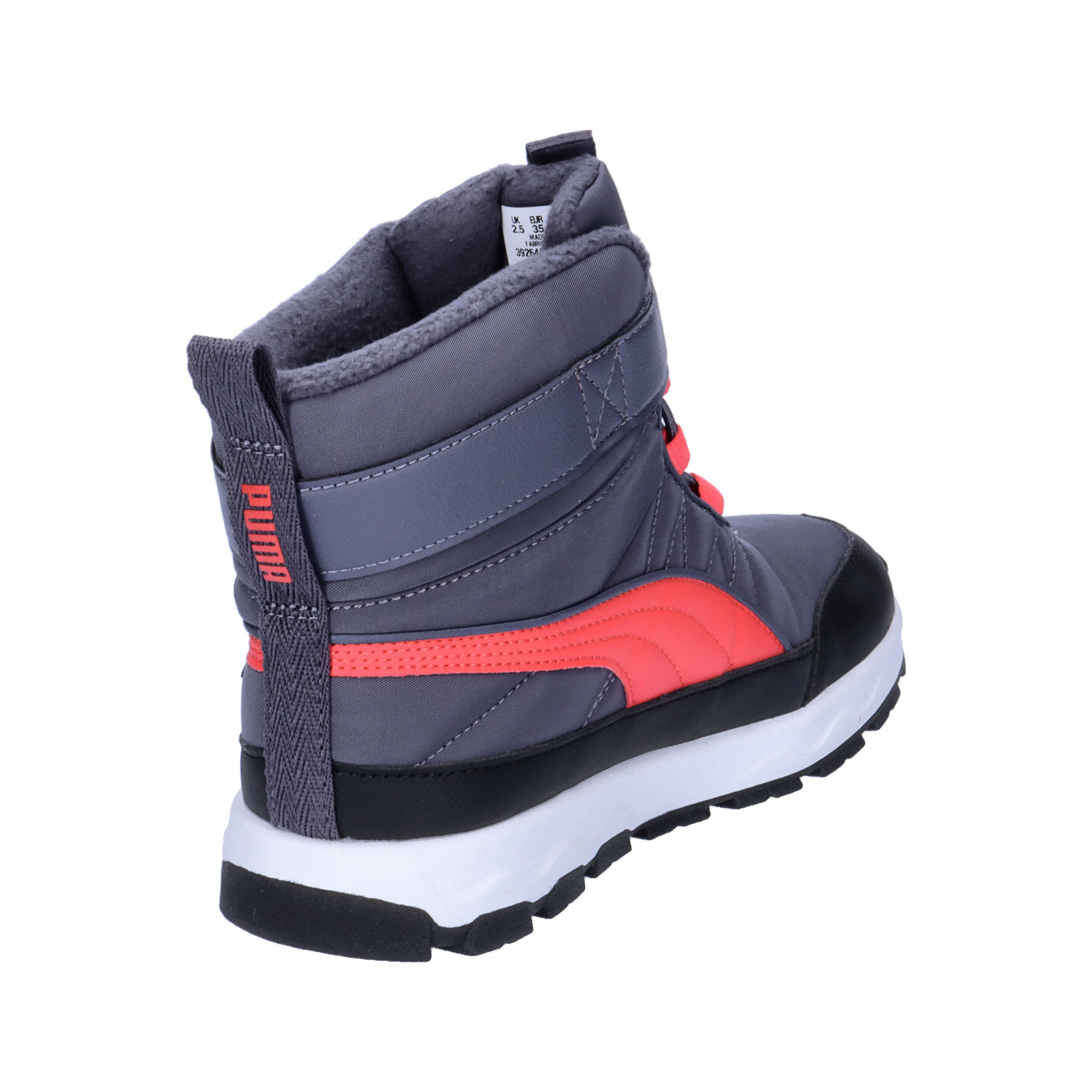PUMA Evolve Puretex Stiefel Jugendliche PUMA Galactic Gray Tart Cherry Black Red 14/15