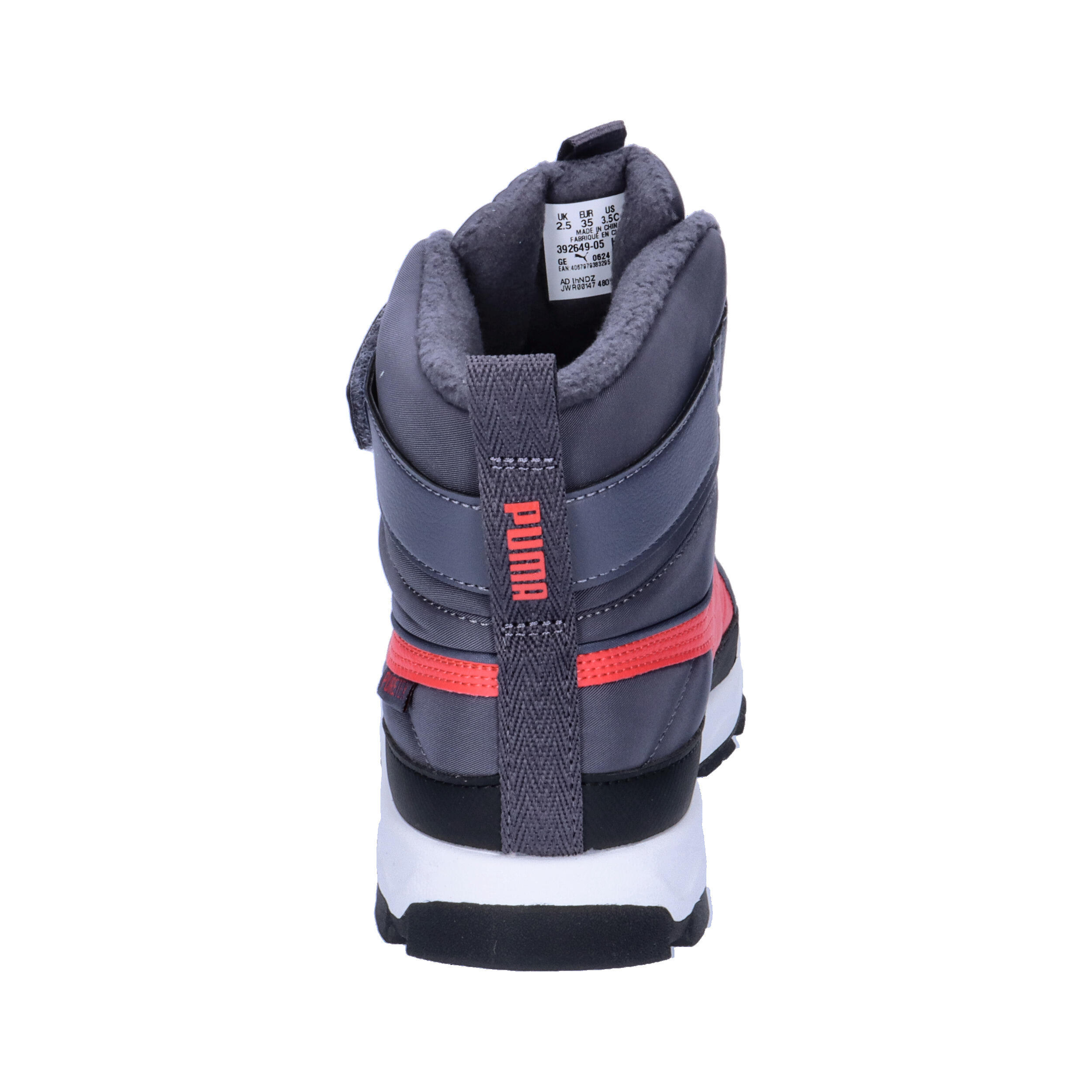 PUMA Evolve Puretex Stiefel Jugendliche PUMA Galactic Gray Tart Cherry Black Red 13/15