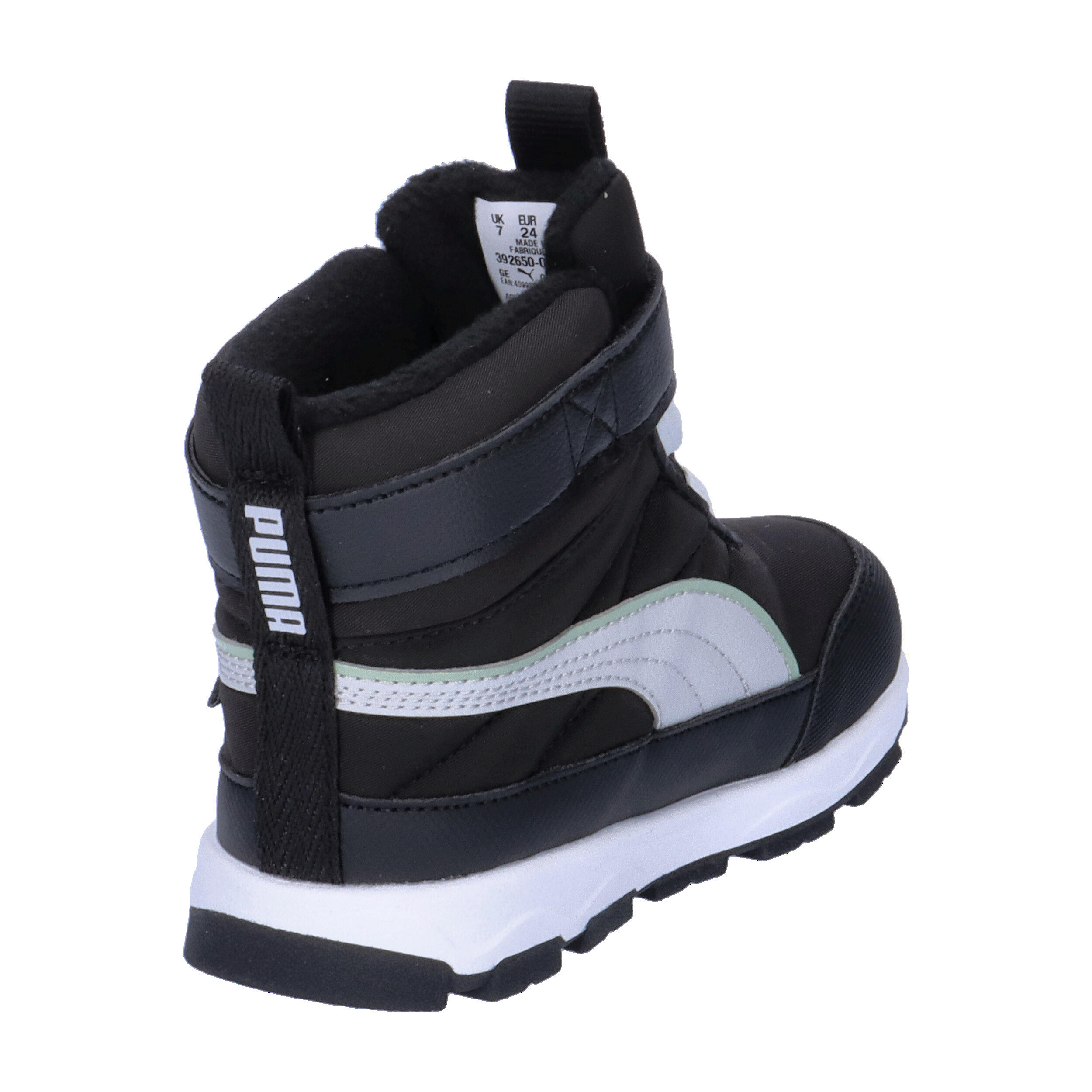 PUMA Evolve Stiefel Klein Kinder PUMA Black Ash Gray White 14/15
