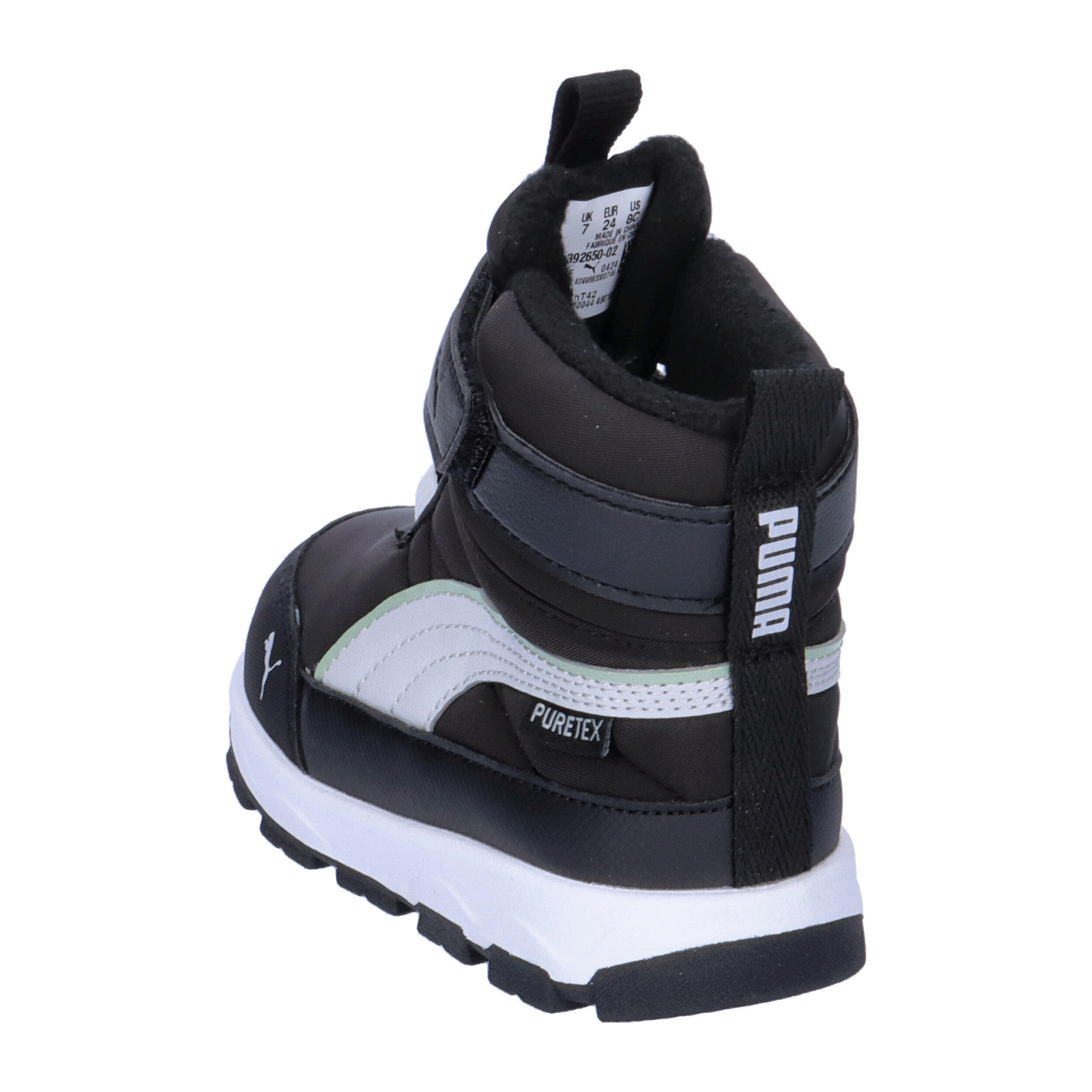 PUMA Evolve Stiefel Klein Kinder PUMA Black Ash Gray White 12/15