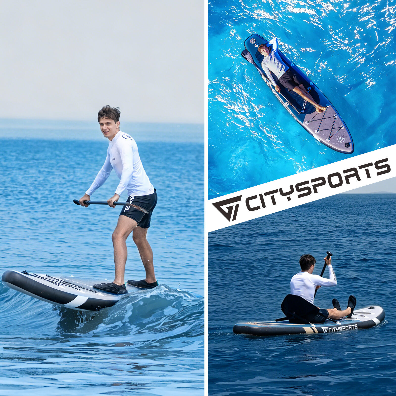 SUP Board, Set di paddleboard gonfiabili, tavola da stand up paddle 5/8
