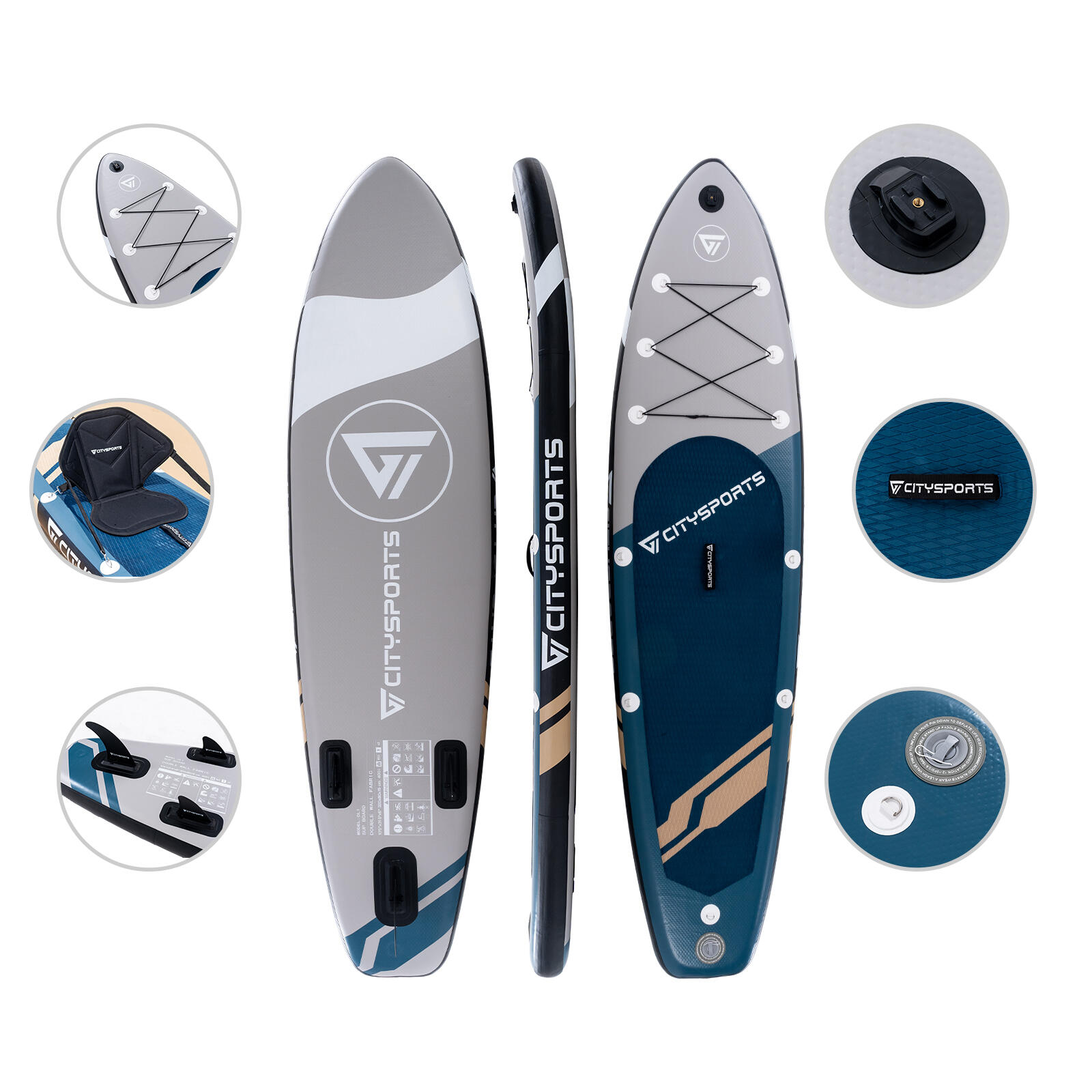 SUP Board, Set di paddleboard gonfiabili, tavola da stand up paddle 2/8