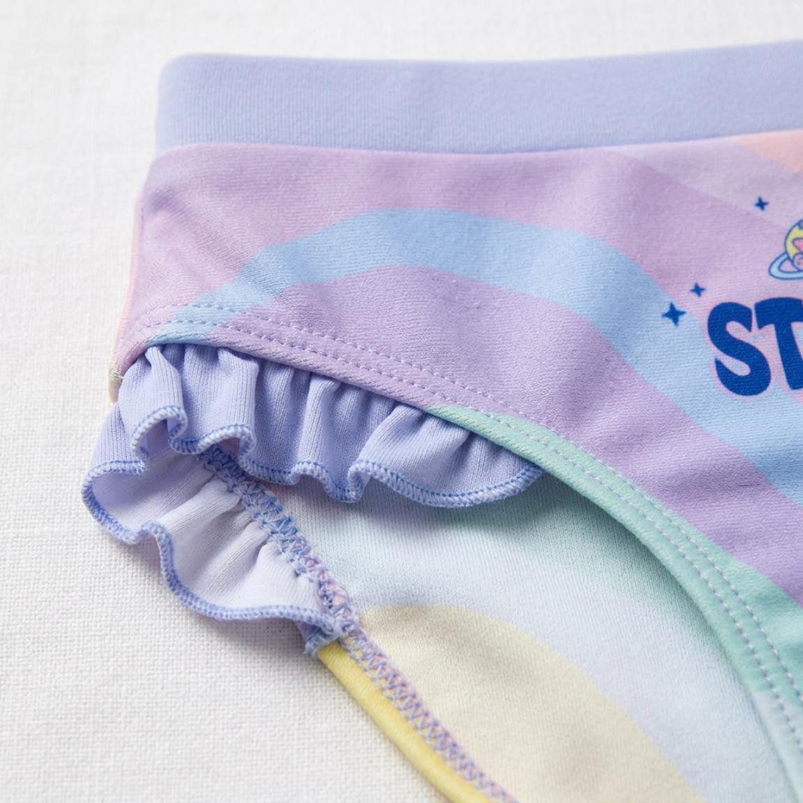 Bikini da bambina Stitch con volant e spalline, in poliestere ed elastan 3/6