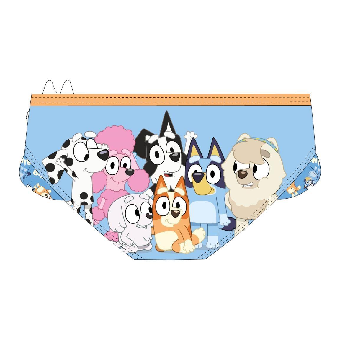 Slip de bain enfant Bluey en polyester et élasthanne avec volants bleu 4/7