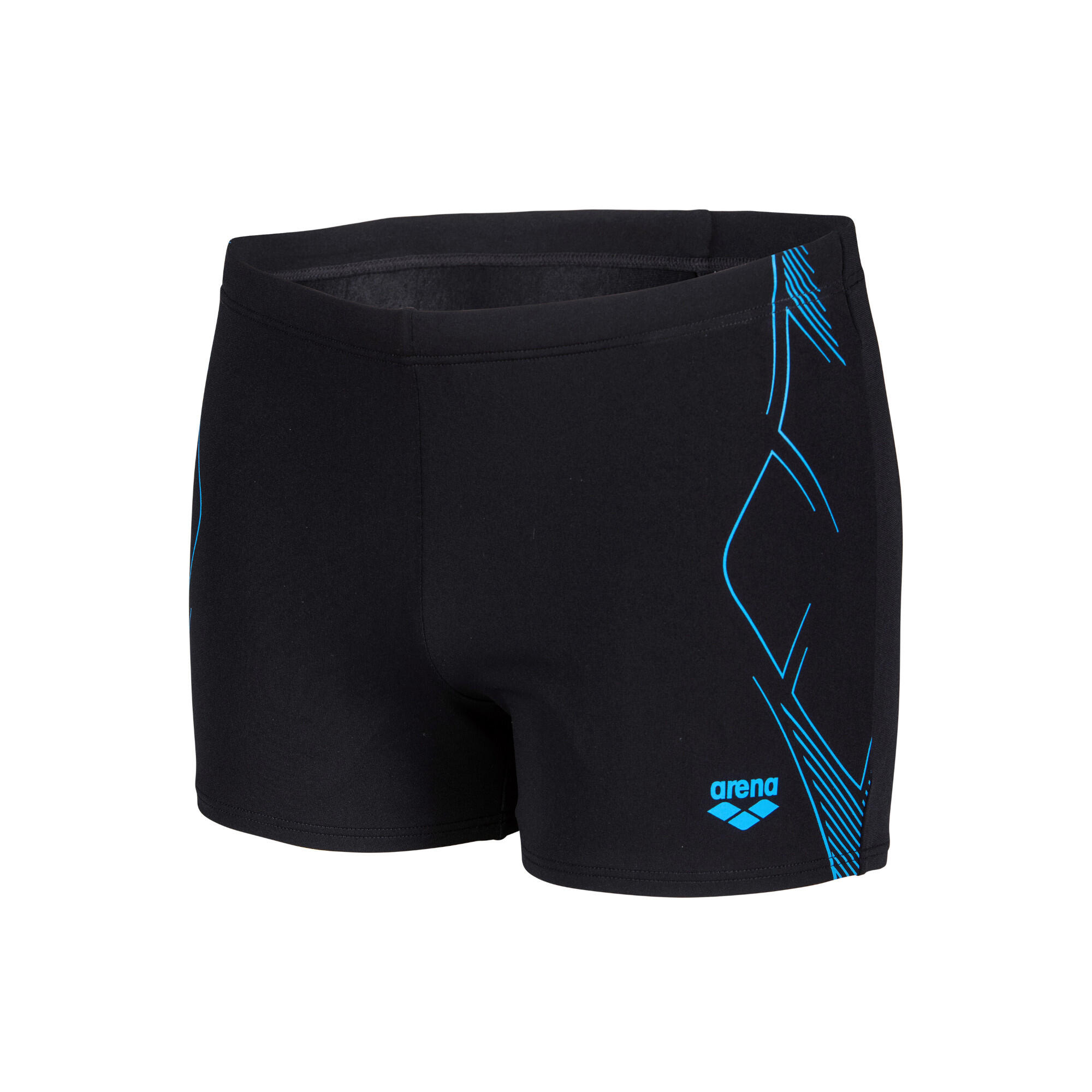 Arena Graphic Badehose Schwarz/Türkis Herren 7/9