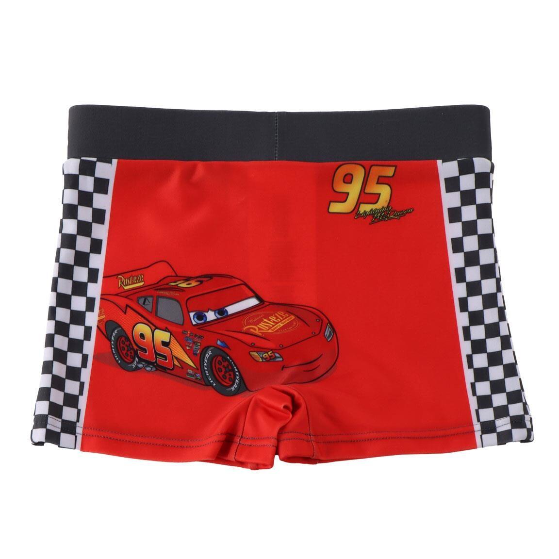 Maillot de bain garçon Cars, en polyester et élasthanne, séchage rapide, rouge 2/4