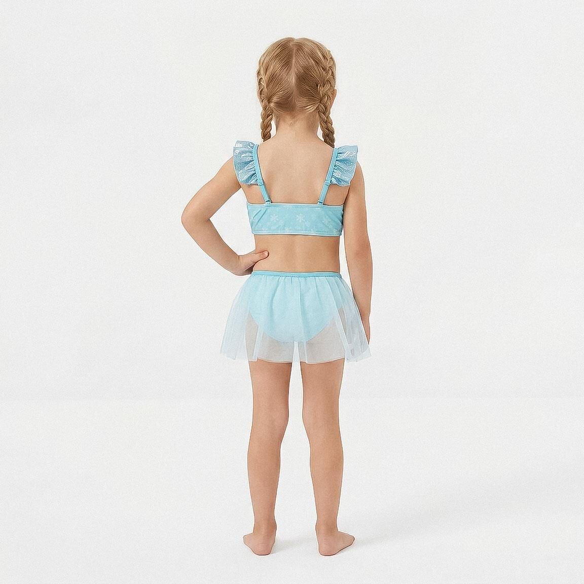 Bikini enfant La Reine des Neiges en polyester et élasthanne avec volants et 6/7