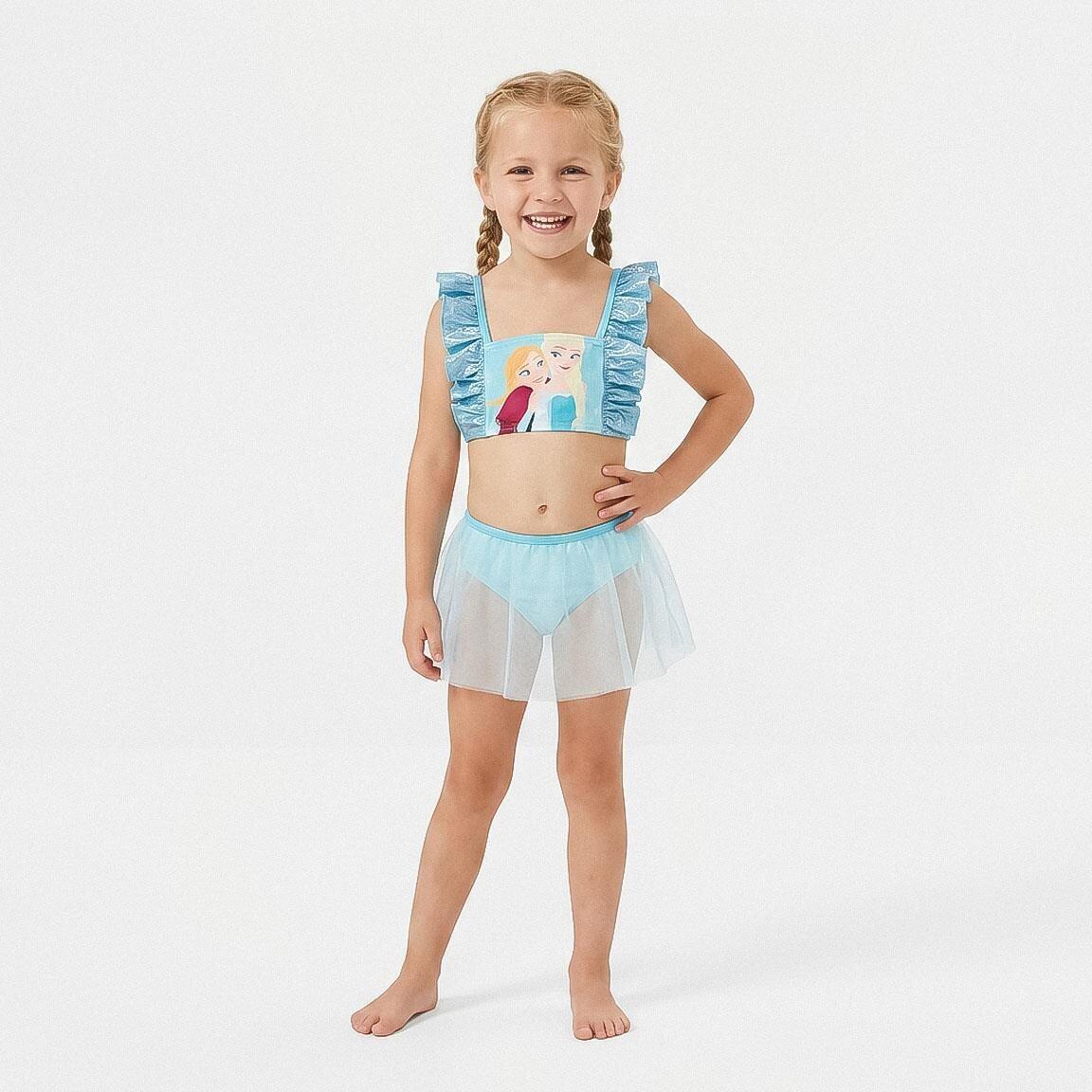 Bikini enfant La Reine des Neiges en polyester et élasthanne avec volants et 5/7