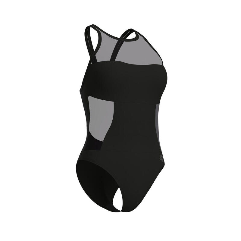 Arena Dames Badpak Mesh Panels Swim Pro Back Zwart