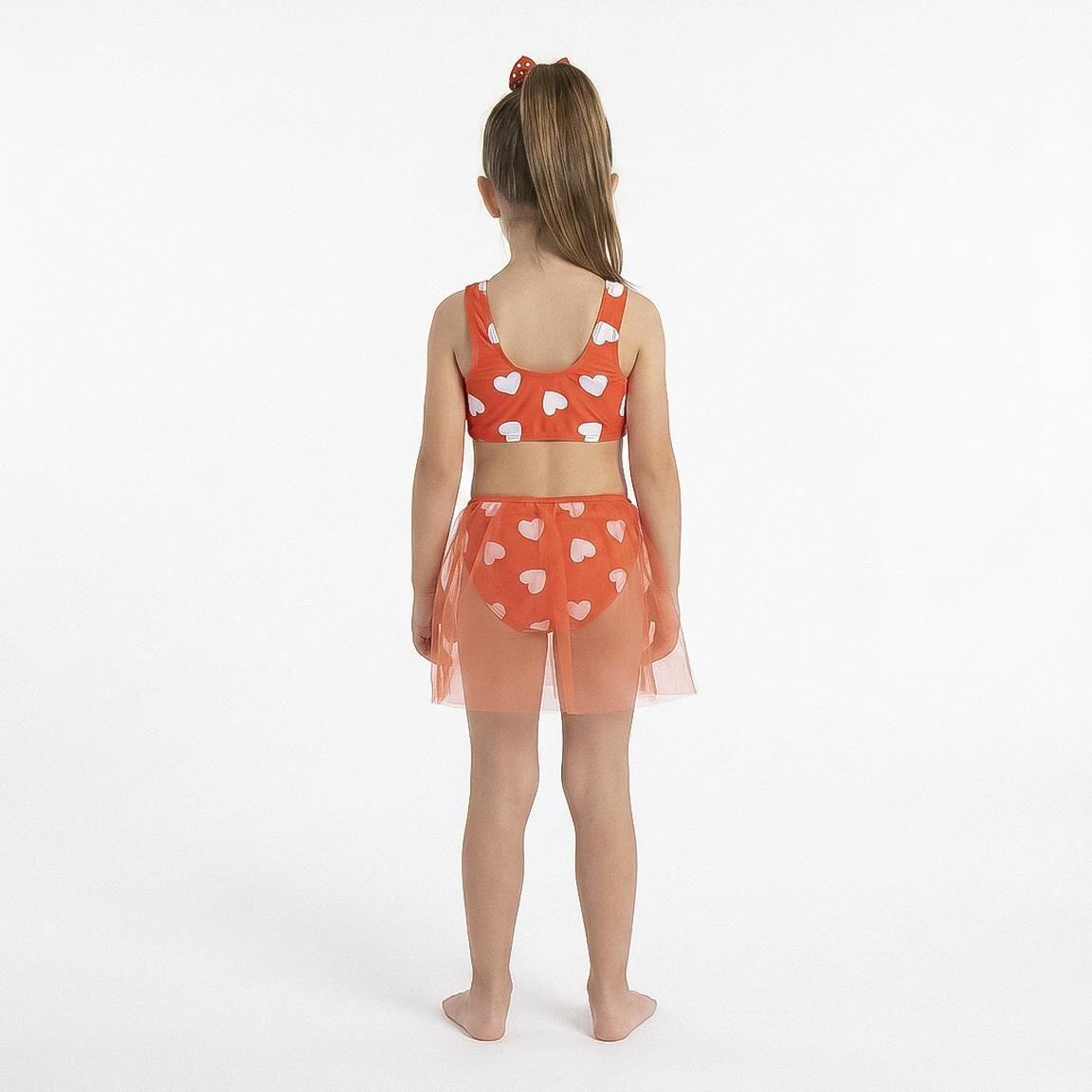 Biquíni infantil da Minnie Mouse, em poliéster e elastano com saia de tule 6/6