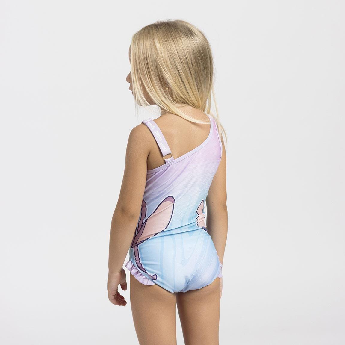 Maiô infantil Stitch com alças assimétricas, poliéster e elastano 3/5