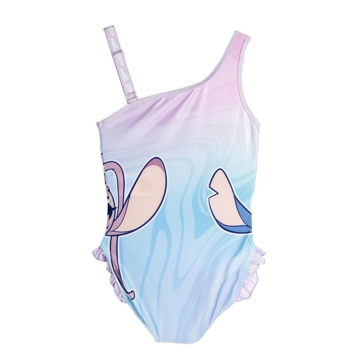 Maillot de bain enfant Stitch à volants et bretelles asymétriques, multicolore 2/6