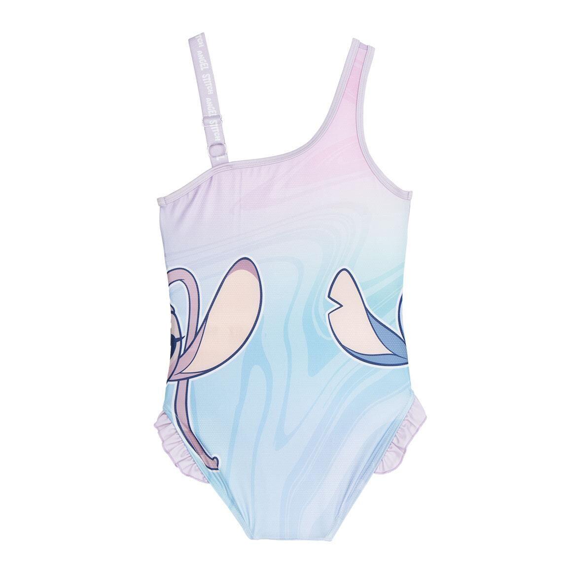 Maiô infantil Stitch com alças assimétricas, poliéster e elastano 2/5