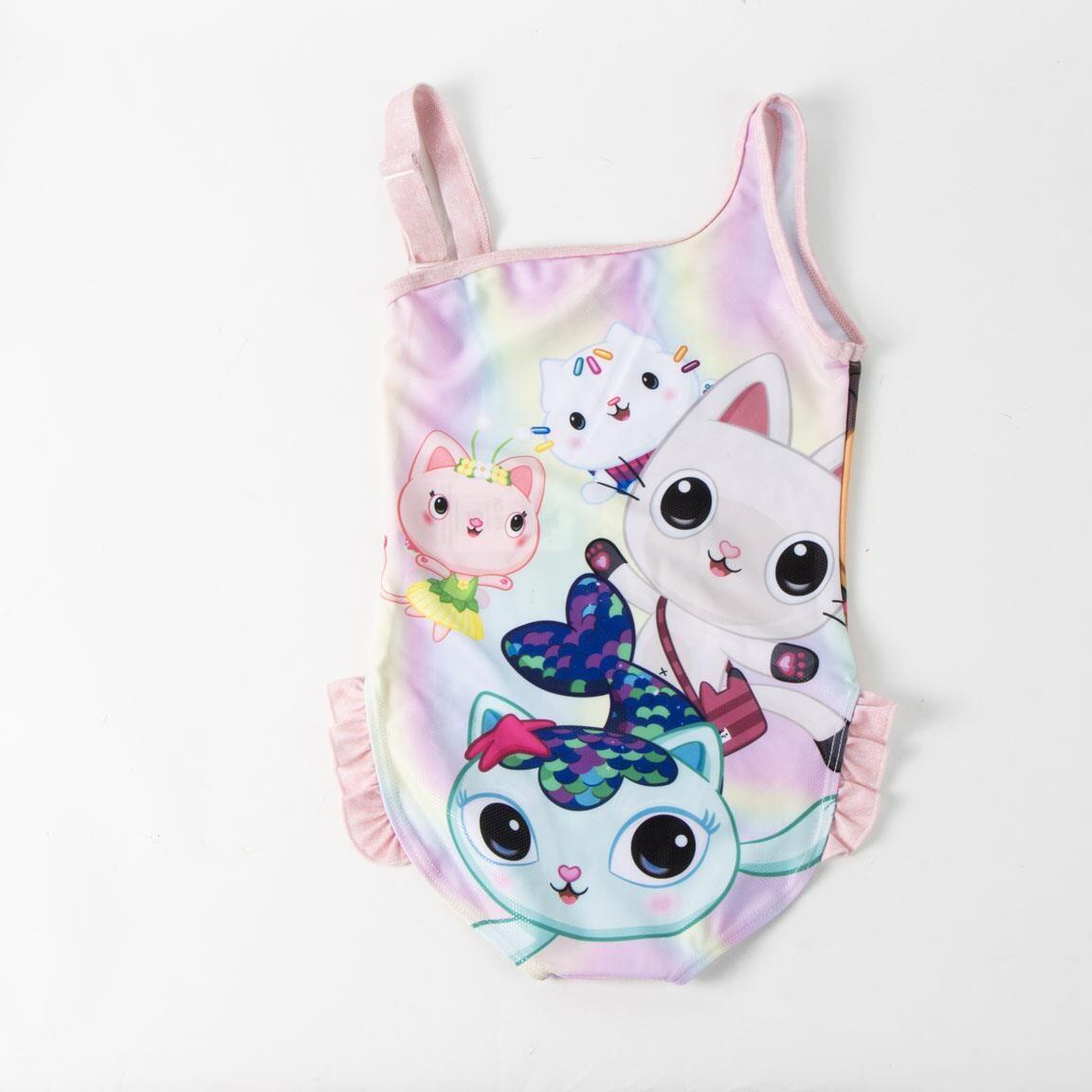 Bañador Infantil Gabby’s Dollhouse Poliéster Elastano con Volantes Multicolor 2/6