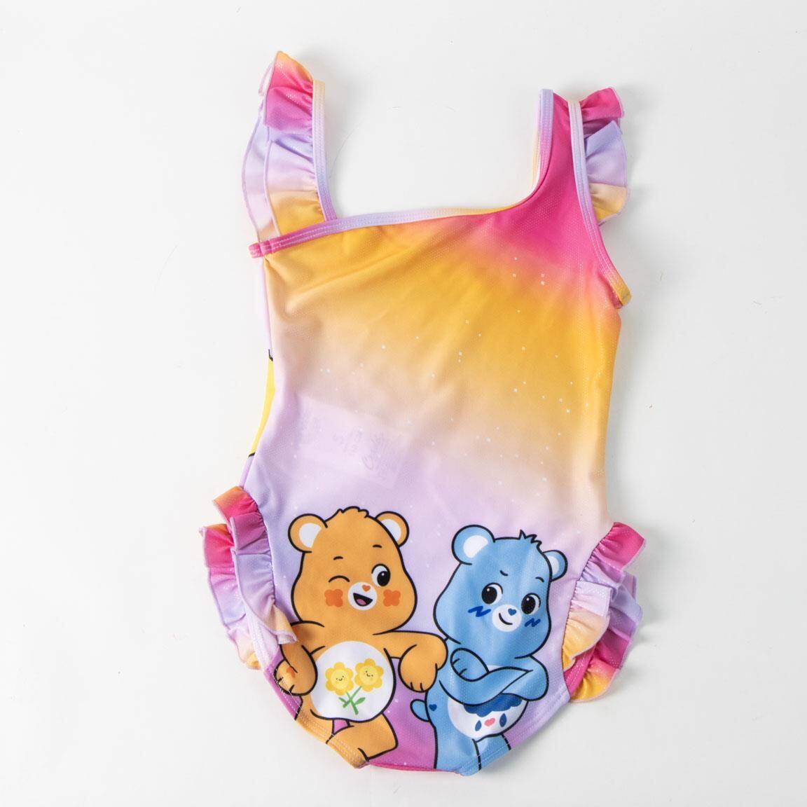 Maiô infantil Care Bears com babados, poliéster e elastano, multicolorido. 2/6