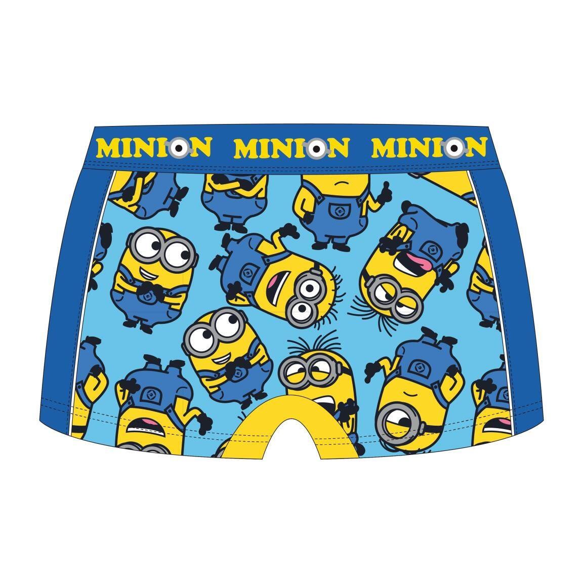 Maillot de bain boxer Minions pour garçon, en polyester et élasthanne, séchage 4/5