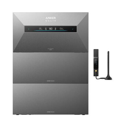 Kit Anker SOLIX Solarbank Max AC mit 2 BP7000 Erweiterungsakku (0% MwSt)