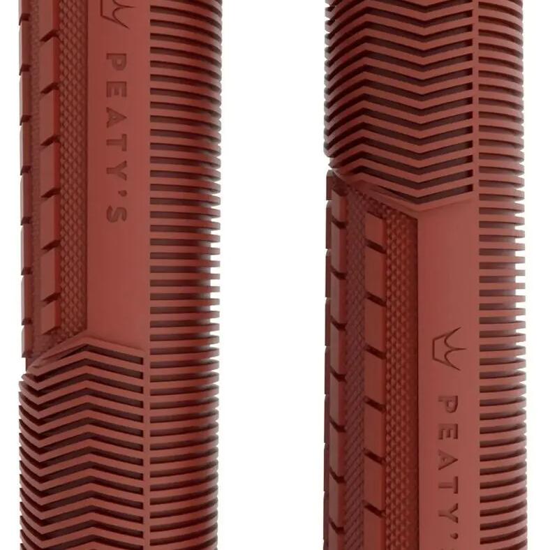 Peaty's Monarch Pro Mushroom Handlebar Grips in Brick Red