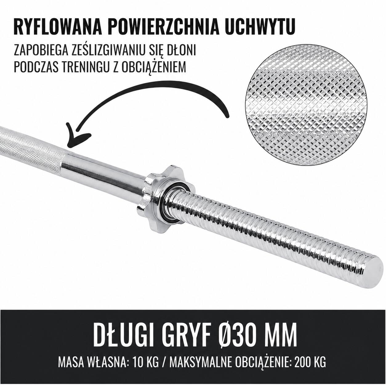 Sztanga  70 kg regulowana obciążenia bitumiczne gryf prosty 7/7