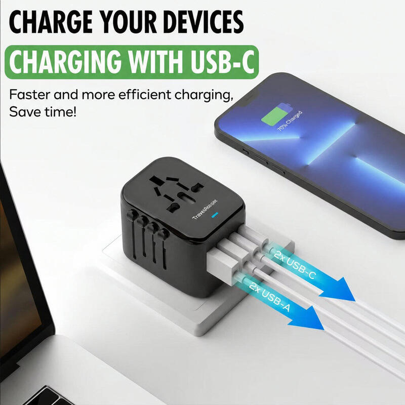 World Plug – Adaptor universal de călătorie cu USB