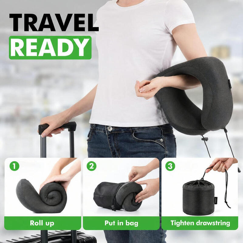 Pernă de gât pentru avion – Pernă de călătorie ergonomică și confortabilă