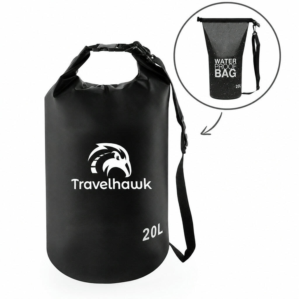 Drybag – Wasserdichter Beutel für Outdoor-Aktivitäten und Reisen – 20 Liter 6/7