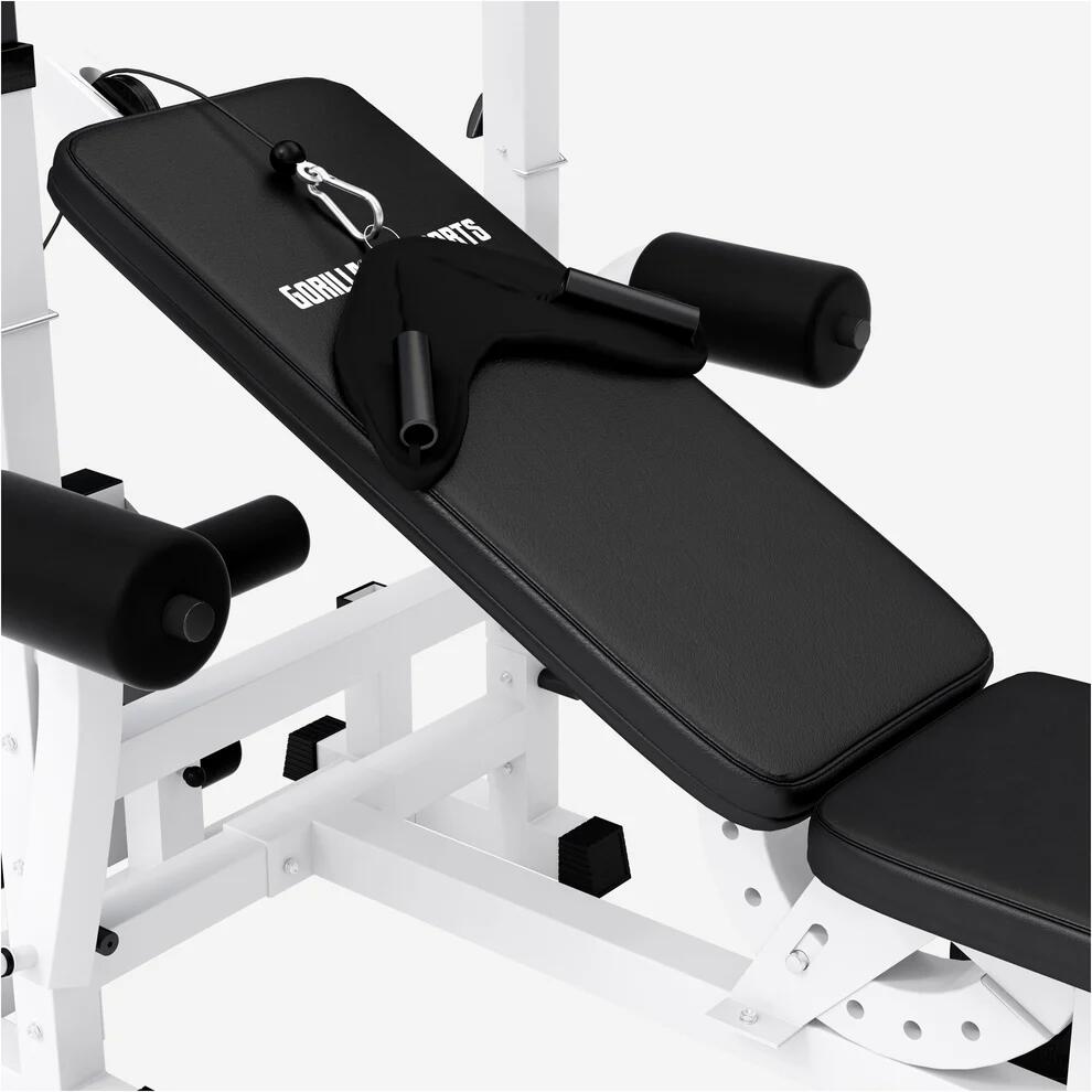 Zestaw 100 kg - Ławka wielofunkcyjna 6w1 + 2 sztangi bitumiczne 14/14