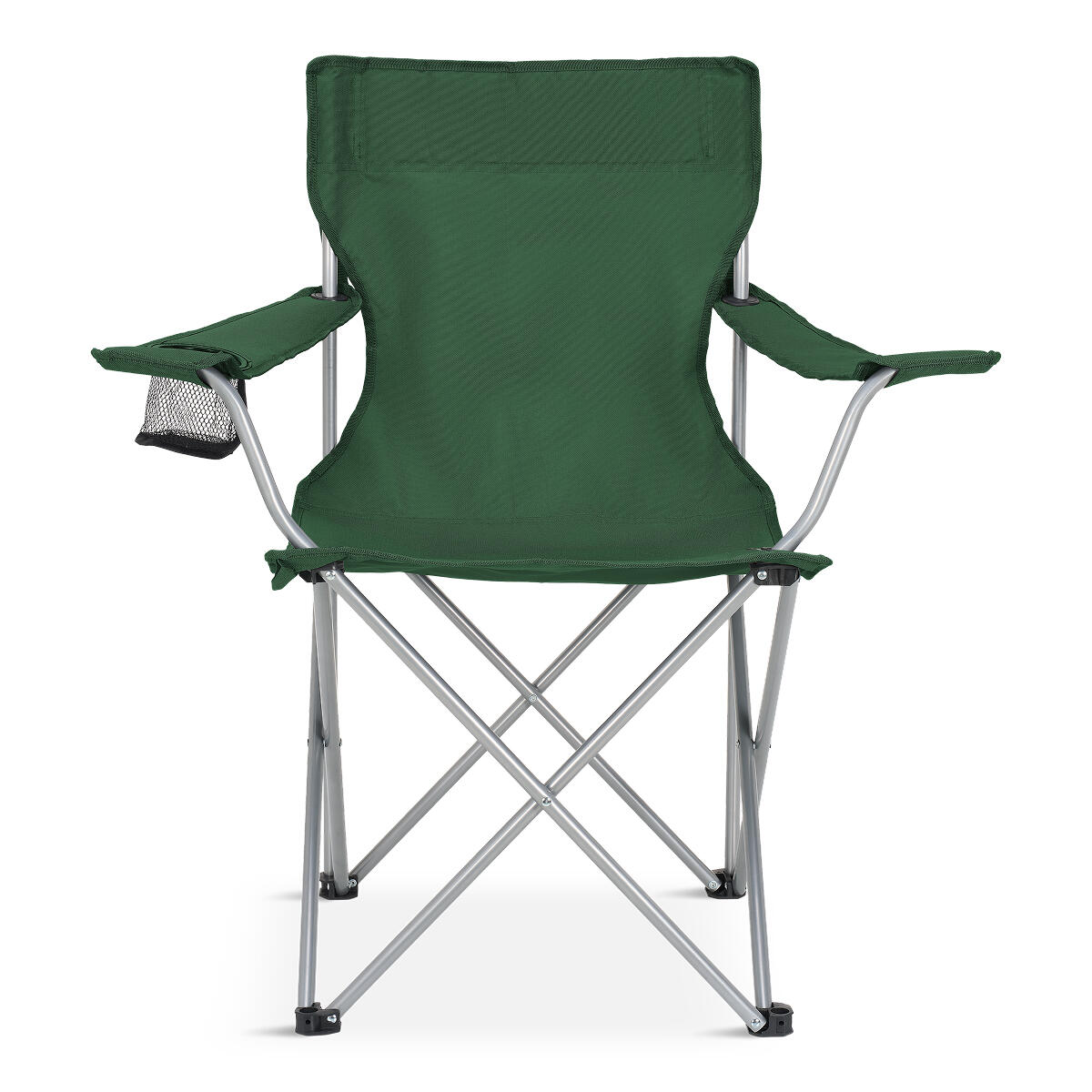 Campingstoelen - opvouwbaar - 2 - pack - 120kg draagvermogen - visstoel - groen 2/6