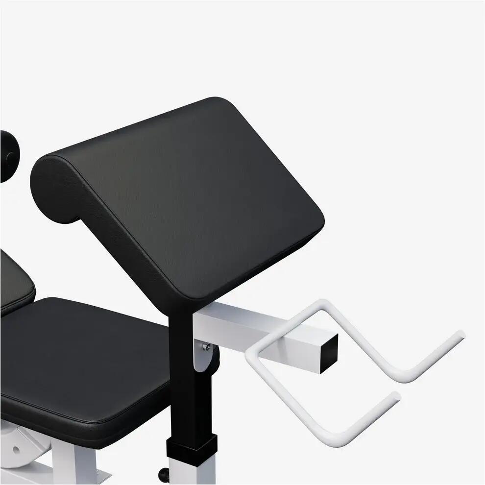Zestaw 130 kg - Ławka wielofunkcyjna 6w1 + 2 sztangi bitumiczne 12/14
