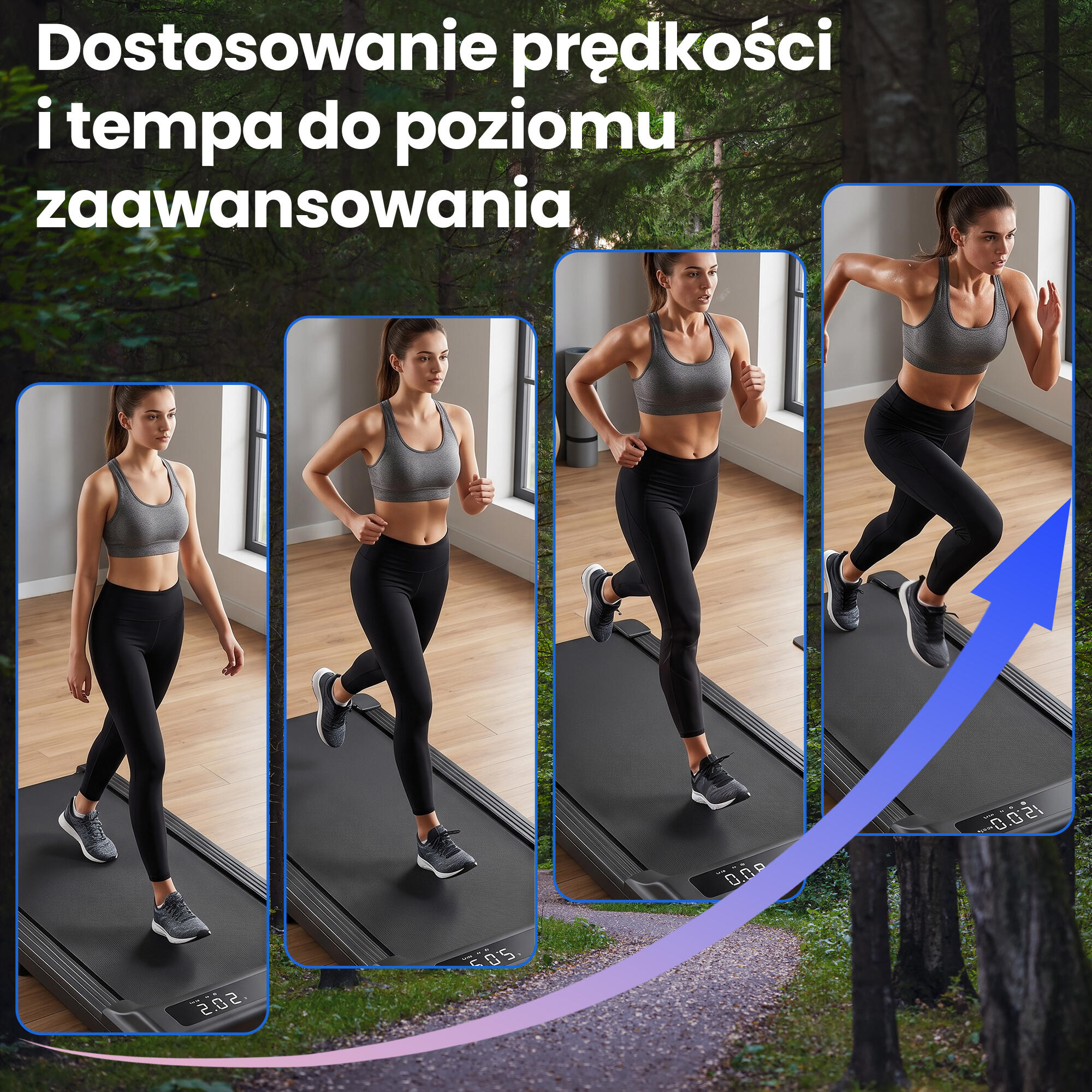 Bieżnia elektryczna domowa Extralink Moonwalk Luna treningowa , 1-6 km/h 6/7