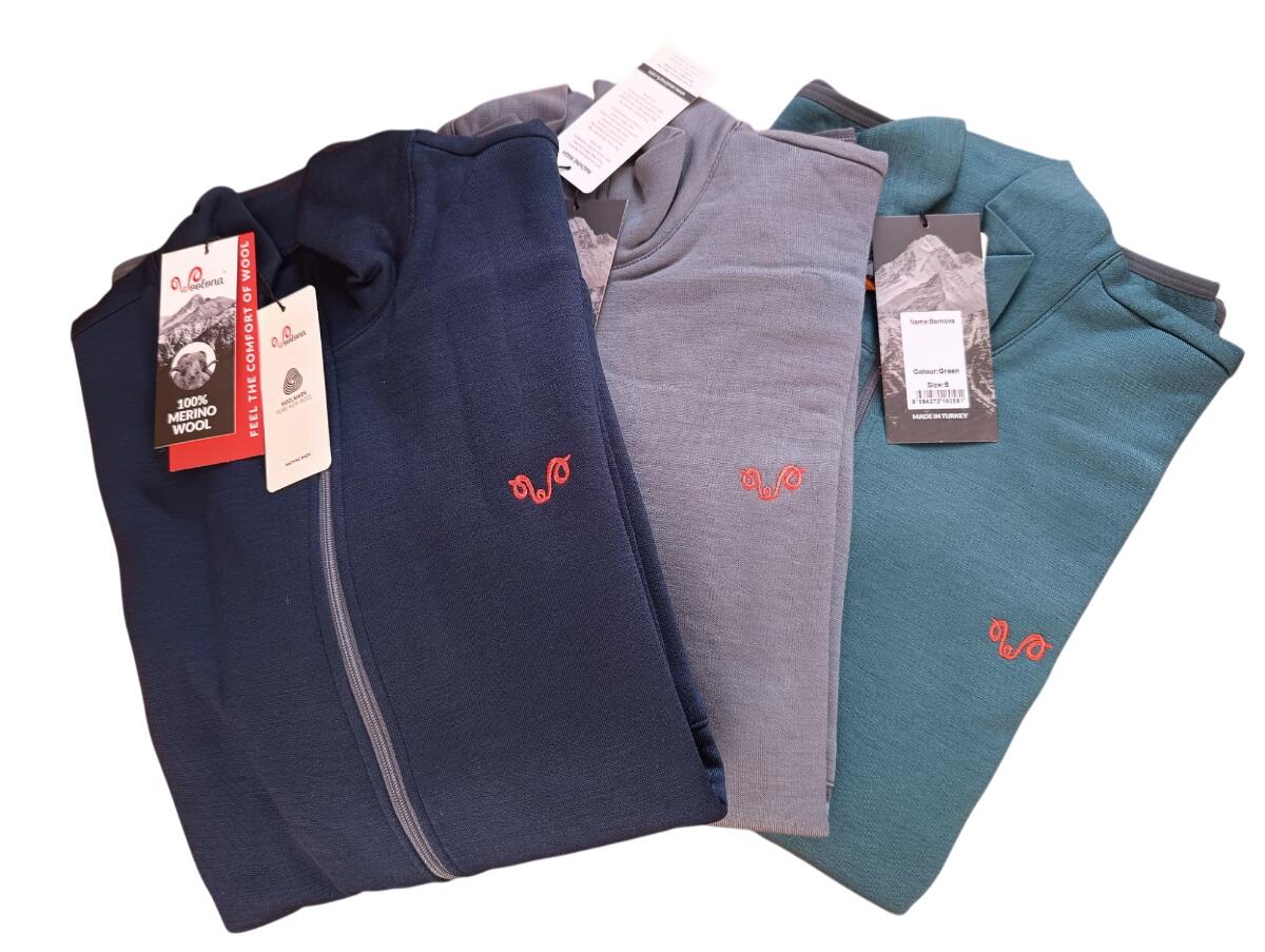 Bornova - Męska Kurtka Merino - 100% Wełna Merino- 260 g/m² M, Szary 4/5