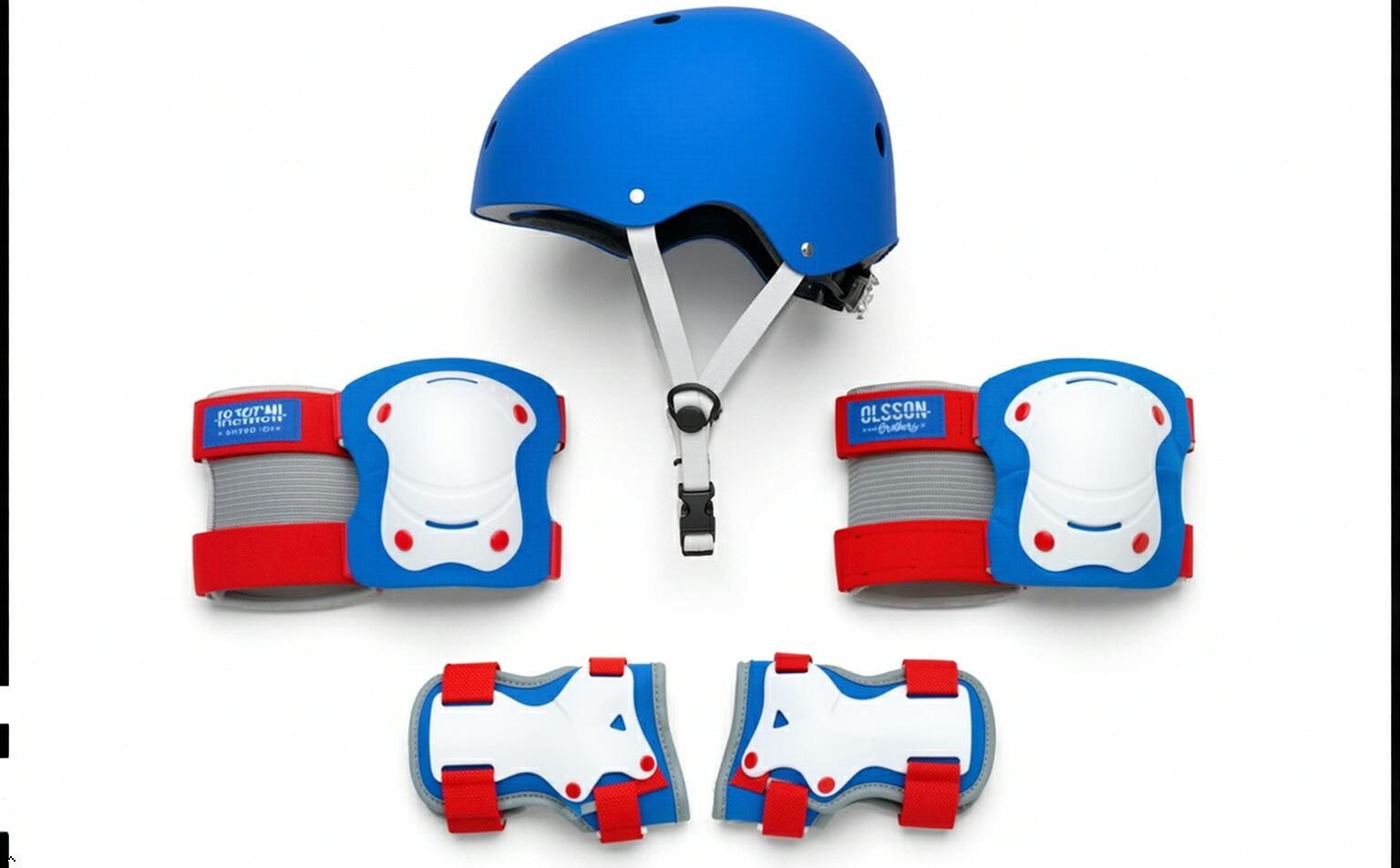 Capacete Criança OLSSON Azul M/L + Kit de Proteção - Trotinete Patins Bicicleta 7/7