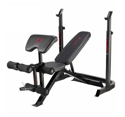 Be3000 eclipse halterbank met squat rack