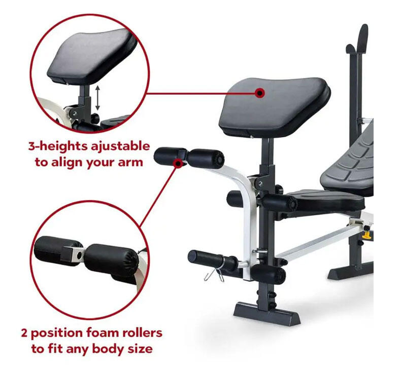 Banco de musculação dobrável compacto  MWB-20100 5/7