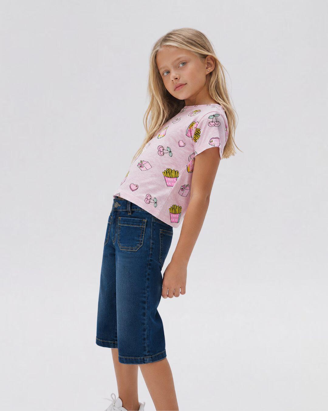Camiseta niña rosa fast food 4/5