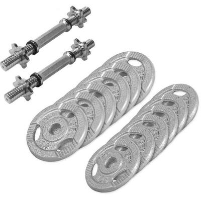 Dumbellset - halterset - gripper gietijzer - 27.5 kg