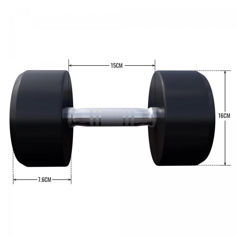 Ganteră rotundă fixă de la 2.5 kg la 40 kg