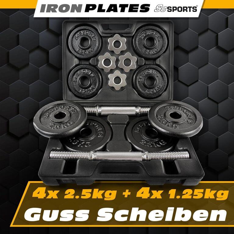 Haltères courts 20kg avec mallette 6/7