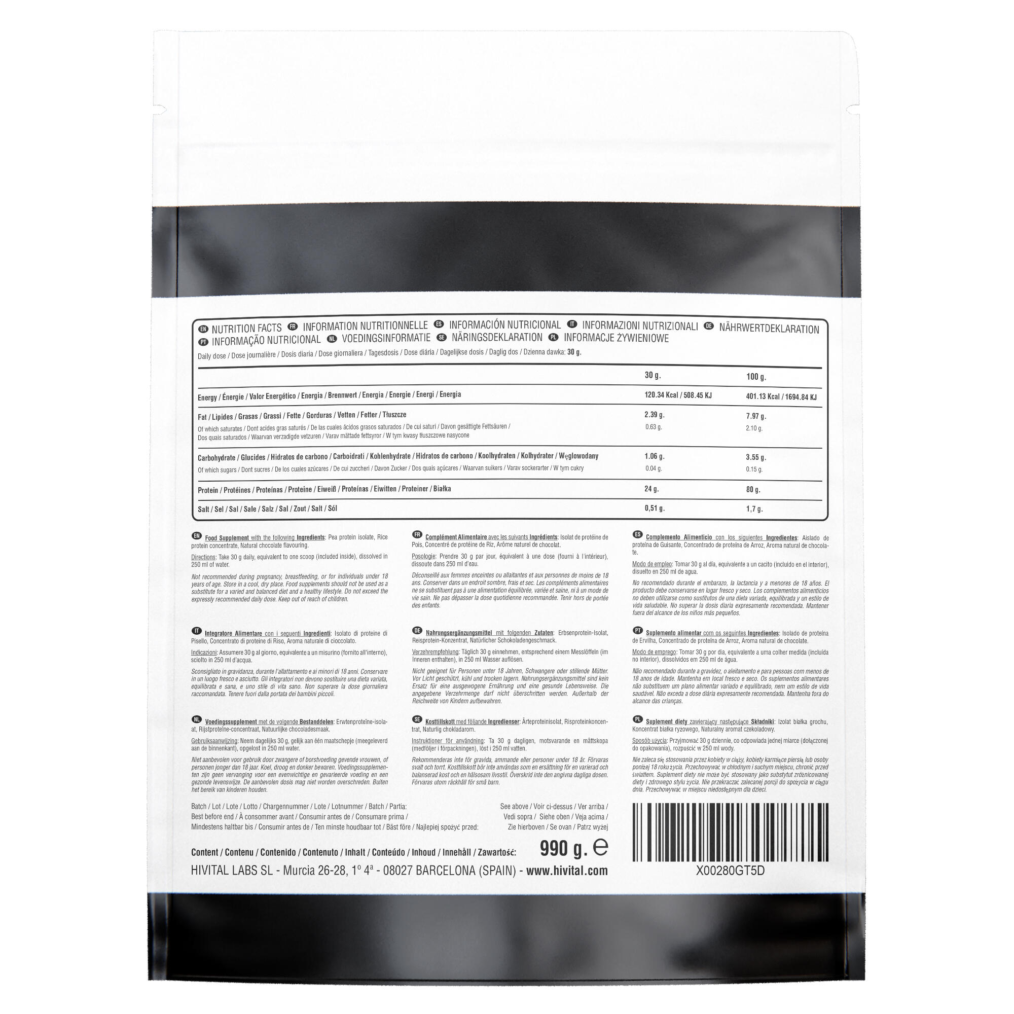 Proteína Vegana de Guisante y Arroz | 1 Kg 2/2