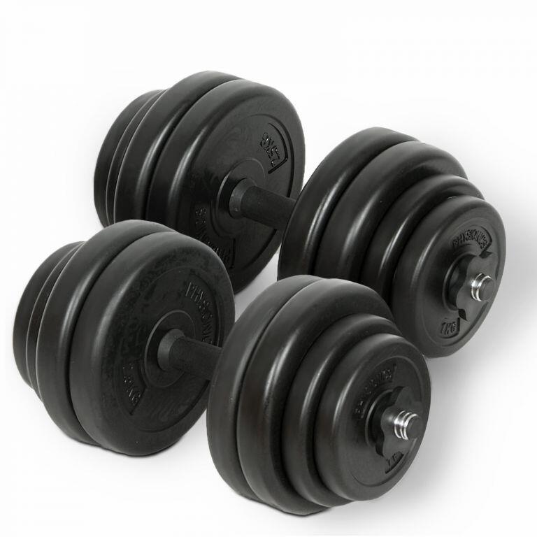 PHYSIONICS Jednoruční činky 30 kg sada na domácí fitness