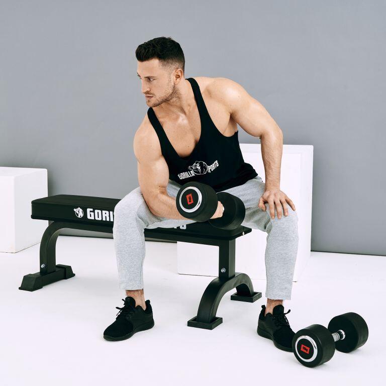 Ganteră profesională cu cauciuc 15 kg