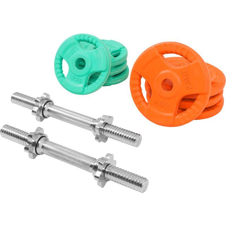 Dumbellset - Halterset - Gripper Gietijzer rubber coating - 20 kg 2/7