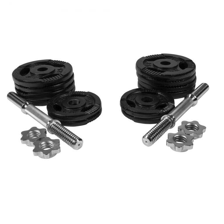Set de gantere cu grip din fontă 30 kg