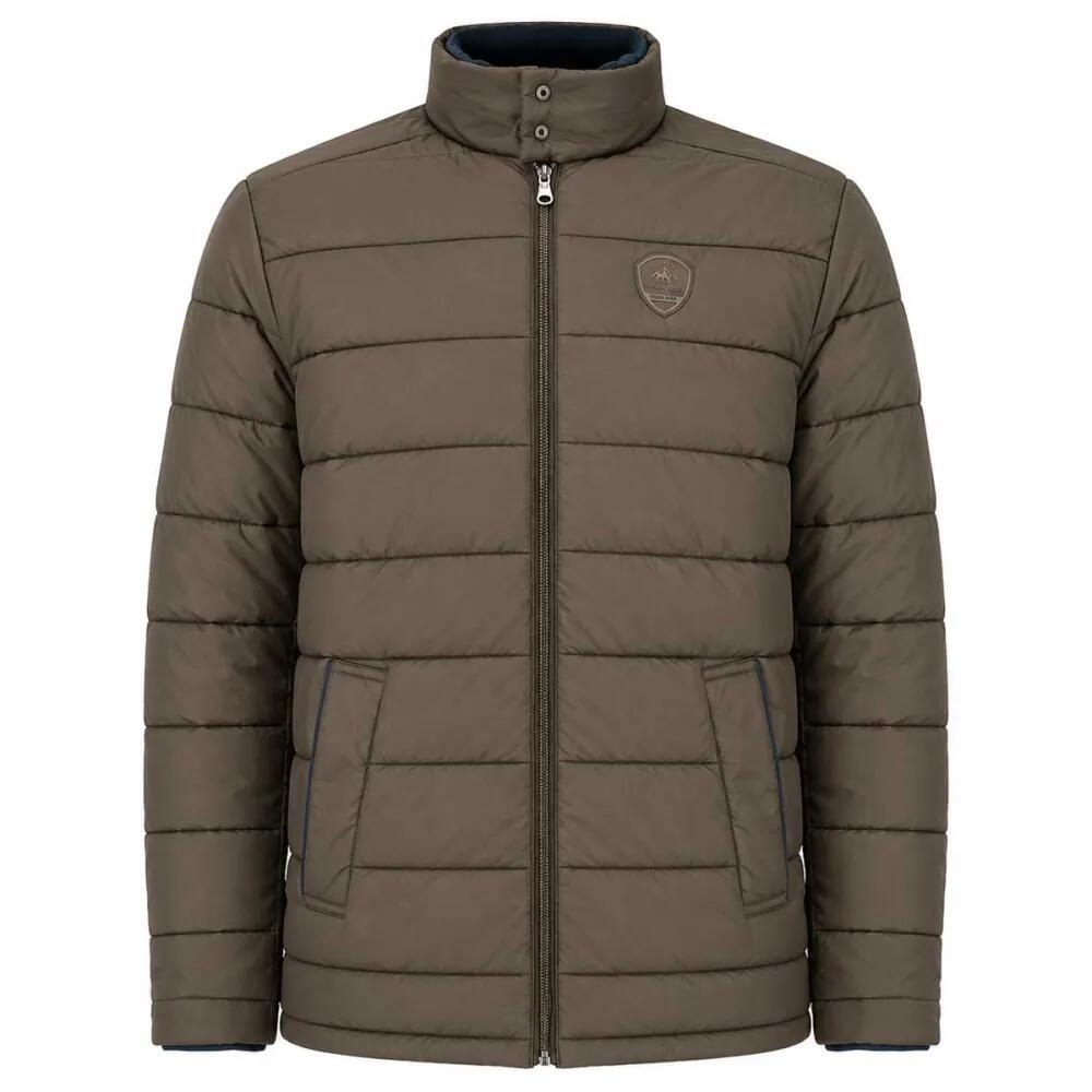 Parka réversible col montant polyester marron/bleu marine M à 2XL 2/5