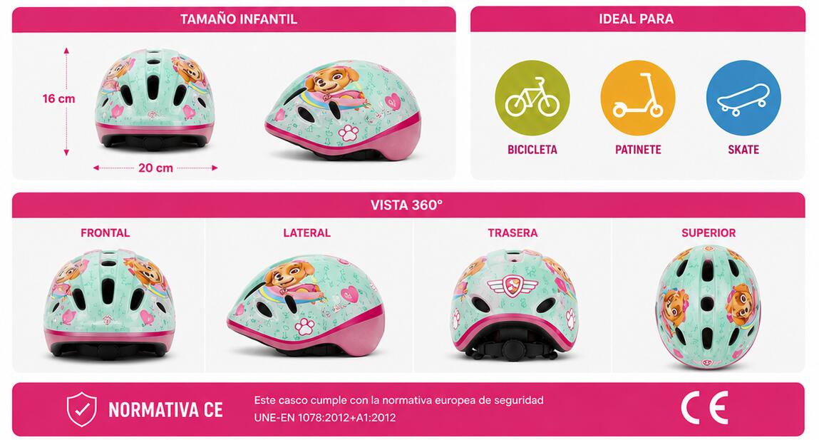 Casco  Skye & Everest Infantil para Patinete Ligero Ajustable Ergonómico 4/4