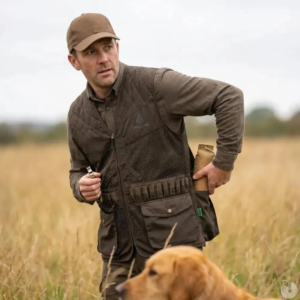 Gilet Treeland marron déperlant 20 cartouchières 5/5