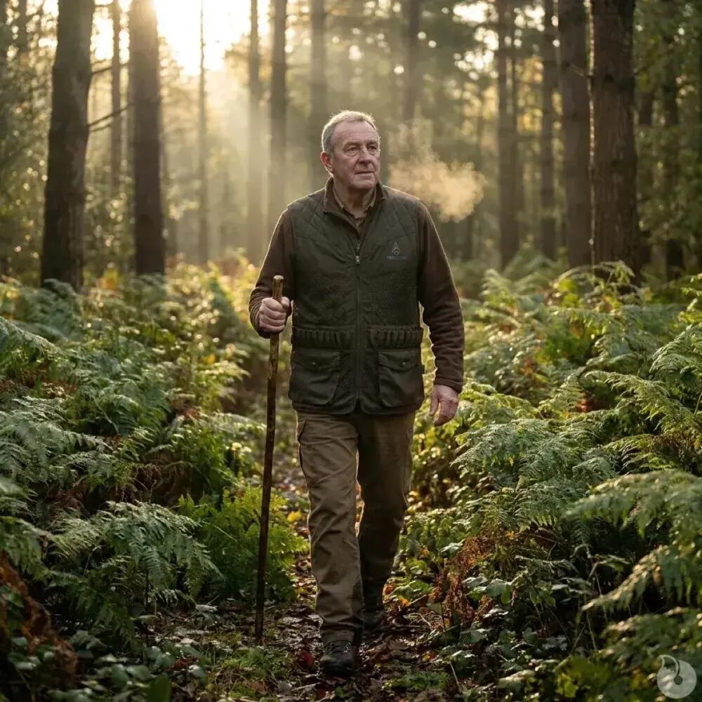 Gilet Treeland marron déperlant 20 cartouchières 3/5
