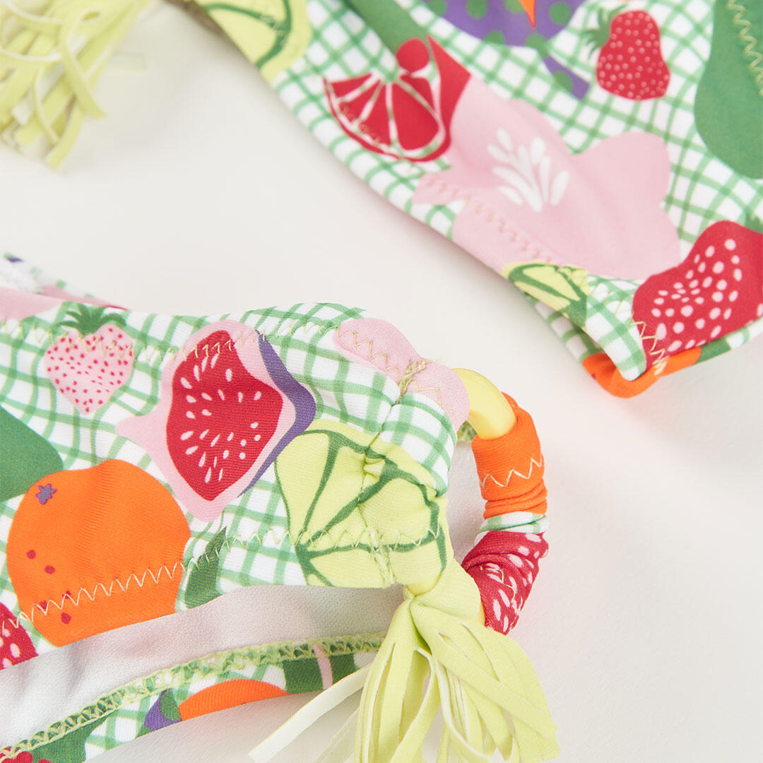Bikini Infantil para Niña UPF50 con Estampado de Frutas 3/4