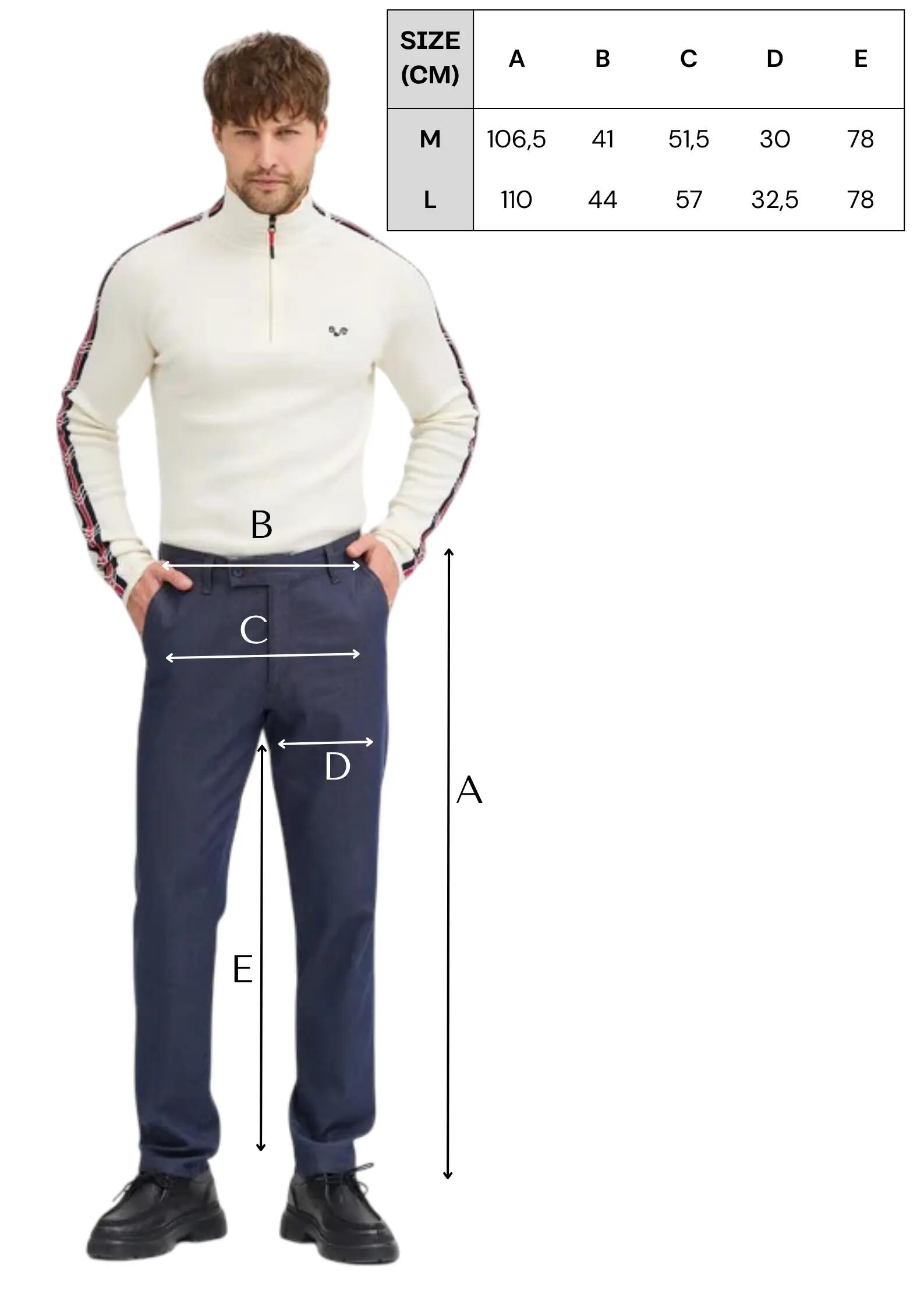 Bluewool Pant - męskie spodnie z wełną merino L, Granatowy 2/5