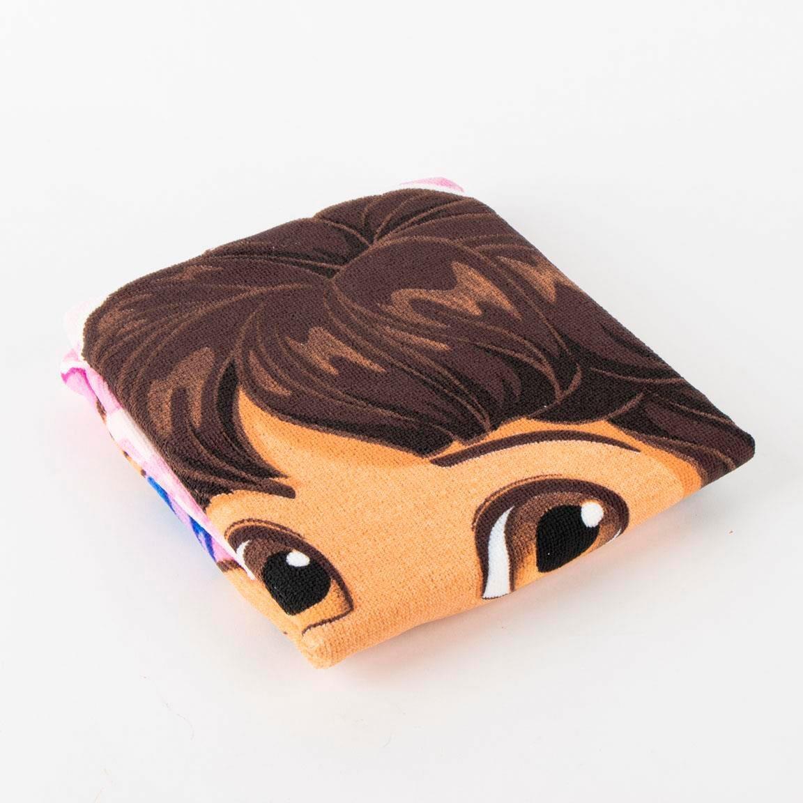 Poncho serviette Dora l’exploratrice en microfibre à capuche enfant 3/6